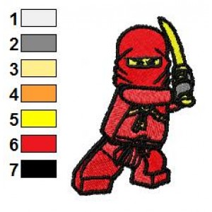 Lego Ninjago Embroidery Design